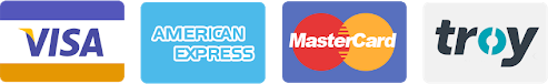 Visa, American Express, Mastercard, Troy